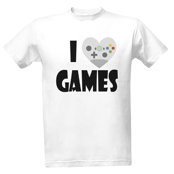 Tričko s potlačou I LOVE GAMES 