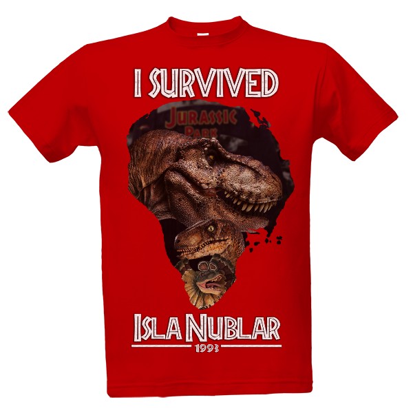 Tričko s potlačou "I SURVIVED ISLA NUBLAR"
